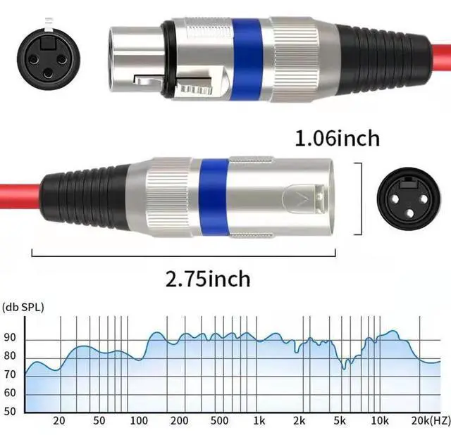 Alt view image 4 of 4 - Cannon cable male-to-female XLR balanced audio cable mixer poweramplifier audio equipment microphone extension Canon microphone cable  5M