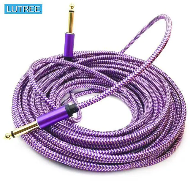 Alt view image 2 of 3 - 6.5mm audio cable male-to-male audio mixer amplifier microphone 6.35mm double-core electric guitar connection cable   1M