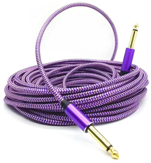 Alt view image 3 of 3 - 6.5mm audio cable male-to-male audio mixer amplifier microphone 6.35mm double-core electric guitar connection cable   1M