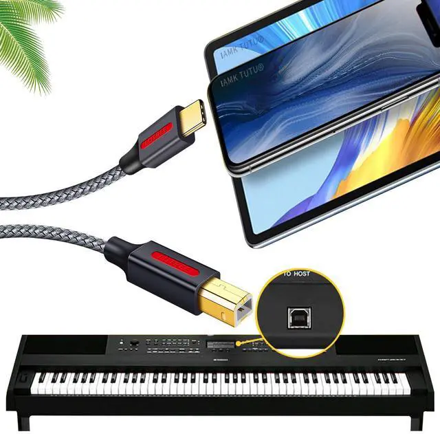 Alt view image 5 of 5 - Type-C printer data cable, USB mobile phone, notebook printing cable, universal electronic keyboard,scannerdata cable 0.6M