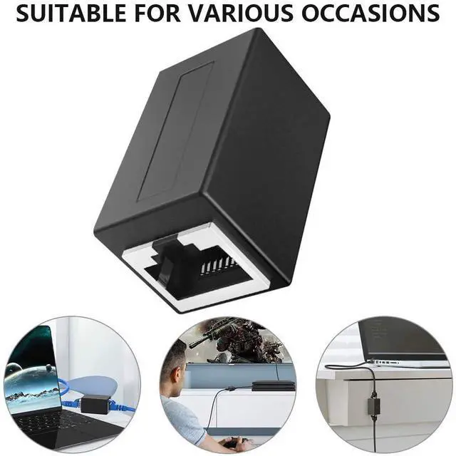 Alt view image 6 of 6 - Six types of shielding for patch cords, RJ45 network straight-through connectors, patchcord to patch panel adapters, patch panel to patch cord extenders, and gigabit networks