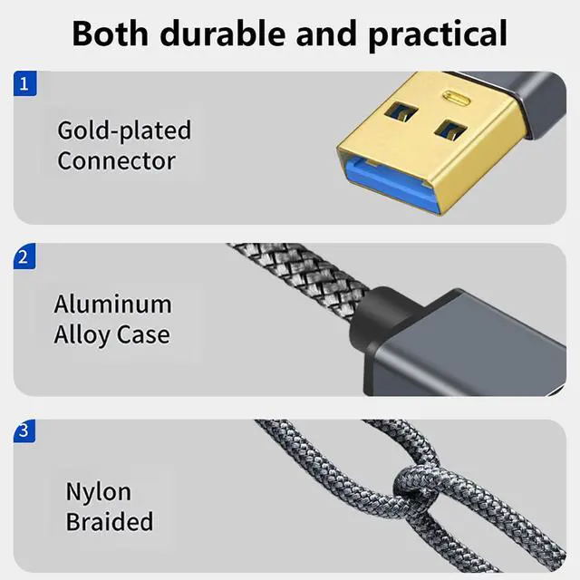 Alt view image 3 of 5 - USB 3.0 male-to-male mobile hard drive enclosure data cable for notebookcomputer cooling- two ends with male connectors of USB 3.0 type  0.5M