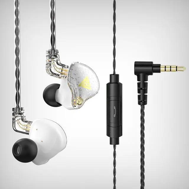 Main image of OKZ AK6 PRO headphones - Hif, audiophile, bass-heavy, in-ear, wired, suitable for use on mobile phones, computers, White microphone