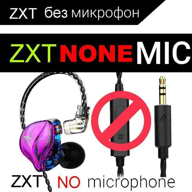Main image of Sport RunningIn-EarType-ForFirst-Person ShooterGamesQKZ ZXT Monitoring Level Headphones- phonesforComputers- Controland Microphone  Purple