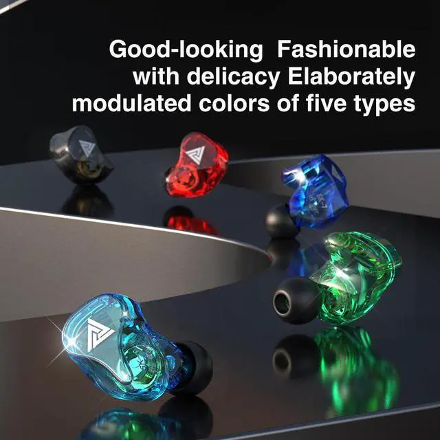 Alt view image 2 of 6 - QKZ/Tingsheng SK7 in-ear Stereo line Control Headphones, Monitoring Headphones, Mobile Phone Wired Headphones, Earplugs Red microphone