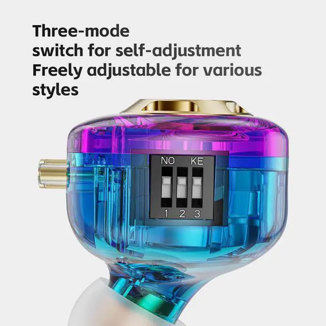 Alt view image 4 of 5 - QKZ AK6 Lucky In-ear Dynamic Transducer Headphones -Plug-and-play headphones with three-leveltuning      black