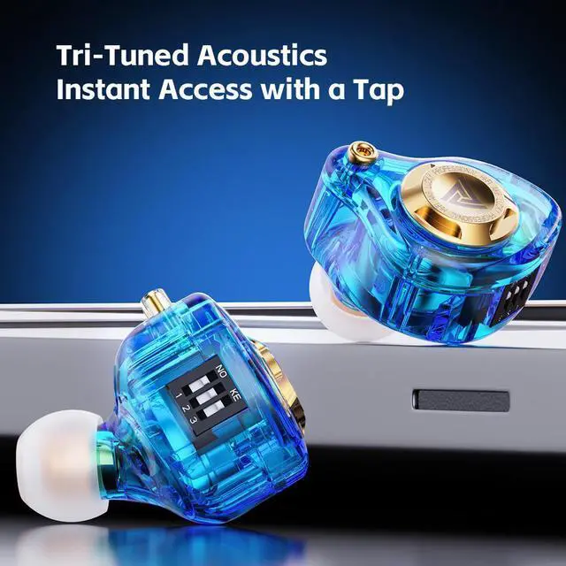 Alt view image 3 of 5 - QKZ AK6 Lucky In-ear Dynamic Transducer Headphones -Plug-and-play headphones with three-leveltuning      black