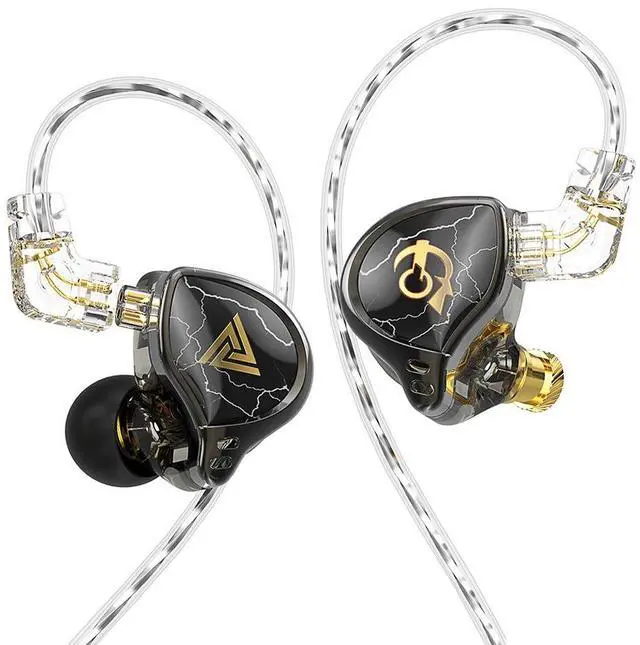 Alt view image 2 of 6 - QKZx HBB in-ear headphones withremote control and microphone, suitable for HlFl music, gaming, and general use, a jointcollaboration product.Black microphone Black