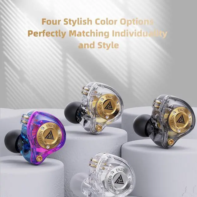 Alt view image 3 of 3 - QKZ ENZ0 PRO - Enzo Mobile Headphones - In-ear heavy bass wired remotecontrol-Rechargeable wire plug-in headphones Black microphone