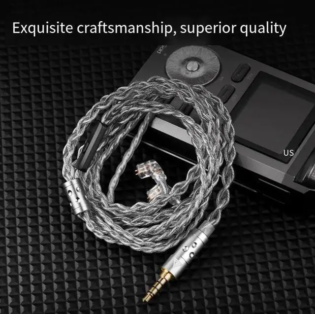 Alt view image 3 of 5 - QKZT7 Silver Plated Upgrade Cable -3.5mm Plug 2PIN HeadphoneUpgrade Cable -336-core Silver Plated Headphone Upgrade Cable