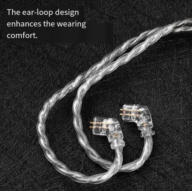 Alt view image 5 of 5 - QKZT7 Silver Plated Upgrade Cable -3.5mm Plug 2PIN HeadphoneUpgrade Cable -336-core Silver Plated Headphone Upgrade Cable