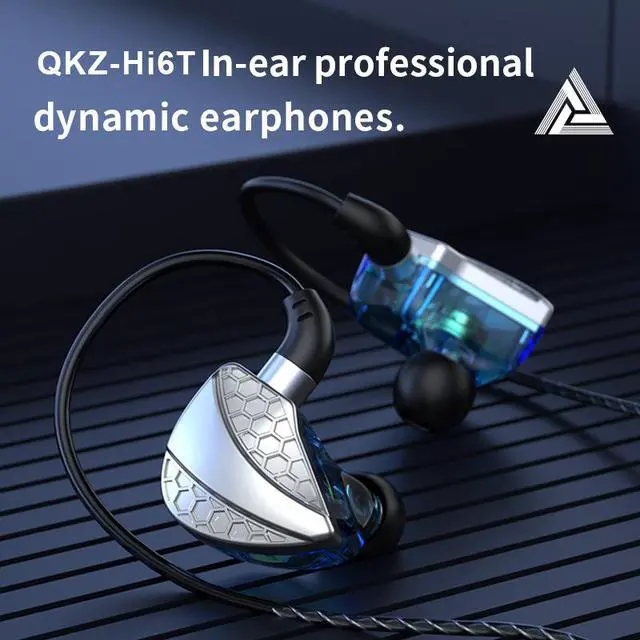 Alt view image 4 of 5 - QKZ Hi6T Over-ear Headphones -Monitoring Headphones -Line-ControlledBass Headphones - Headphones for Mobile Phone Running Live Streaming