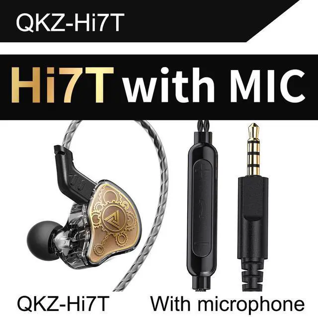Main image of QKZ Hi7T Mobile Headphones -Fitness Running Hi-Fi Wired BassHeadBest-selling Dynamic Crossover Headphones black