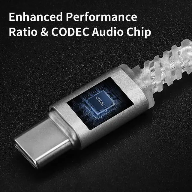 Alt view image 4 of 4 - QKZTC 100 Four-strand Silver-Gold Enriched Upgrade Cable -Type-C2PIN -With Microphone -High-End Headphone Upgrade Cable Silver