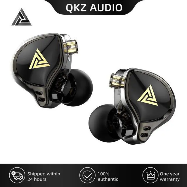 Alt view image 4 of 6 - QKZAK6-ZeusIn-earheadphones,monitoringheadphones, HlFlmoving-coil wired remote control bass music mobile headphones black