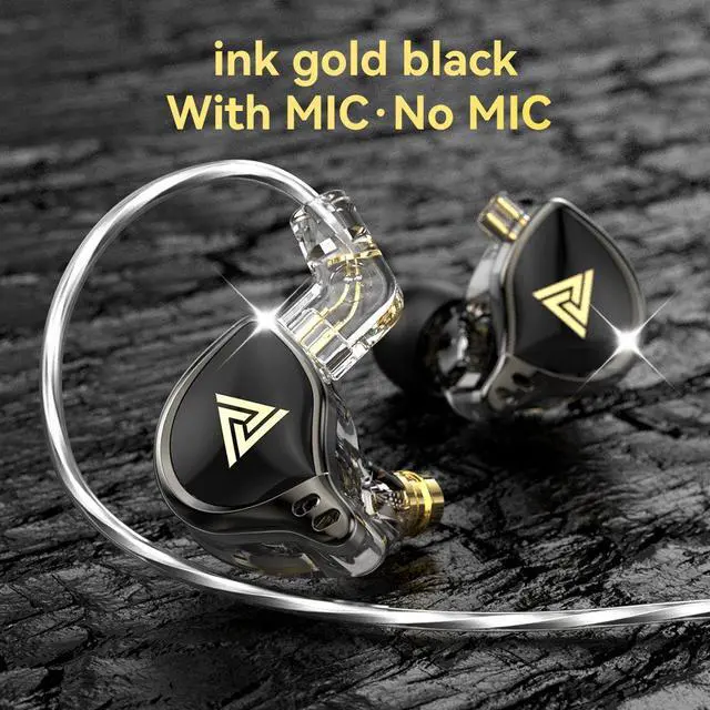 Alt view image 3 of 6 - QKZAK6-ZeusIn-earheadphones,monitoringheadphones, HlFlmoving-coil wired remote control bass music mobile headphones black