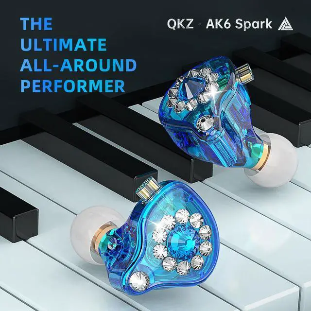 Alt view image 5 of 6 - QKZ AK6 Spark Professional Headphones for Live Streaming Hosts, 2.5-meter longcable, suitable for mobile live streaming as well as general audio quality listening.