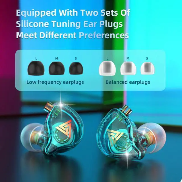 Alt view image 5 of 5 - QKZ AK6 PLUS In-ear Dynamic Transducer Headphones with HiFi SoundDeep Bass, Line Control, Wired Headphones for Wholesale, Earplugs   green