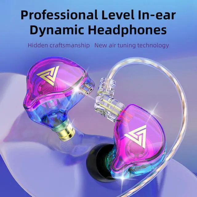Alt view image 4 of 5 - QKZ AK6 PLUS In-ear Dynamic Transducer Headphones with HiFi SoundDeep Bass, Line Control, Wired Headphones for Wholesale, Earplugs   green