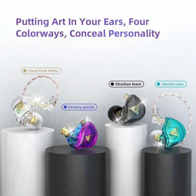 Alt view image 3 of 5 - QKZ AK6 PLUS In-ear Dynamic Transducer Headphones with HiFi SoundDeep Bass, Line Control, Wired Headphones for Wholesale, Earplugs   green