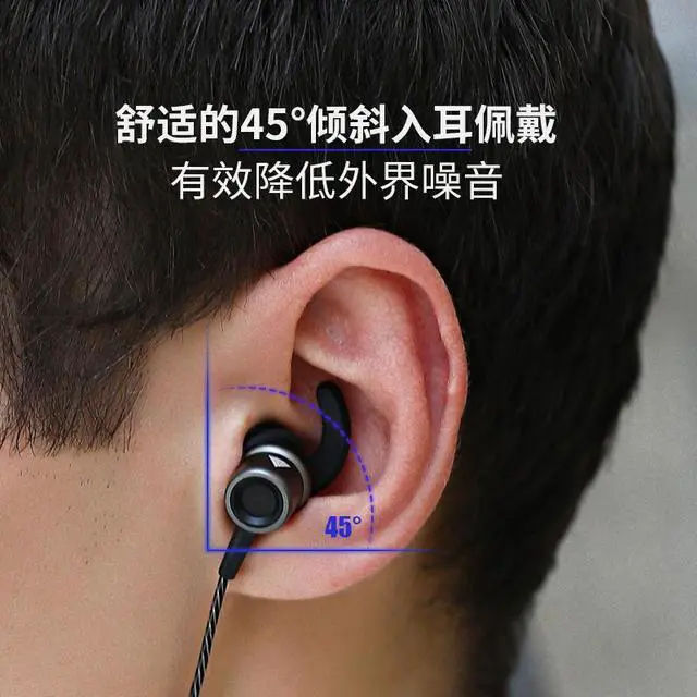 Alt view image 3 of 5 - QKZ CKl Metal Heavy Bass In-Ear Headphones - Mobile Phoneand Computer Music Line Control Sport In-Ear Headphones