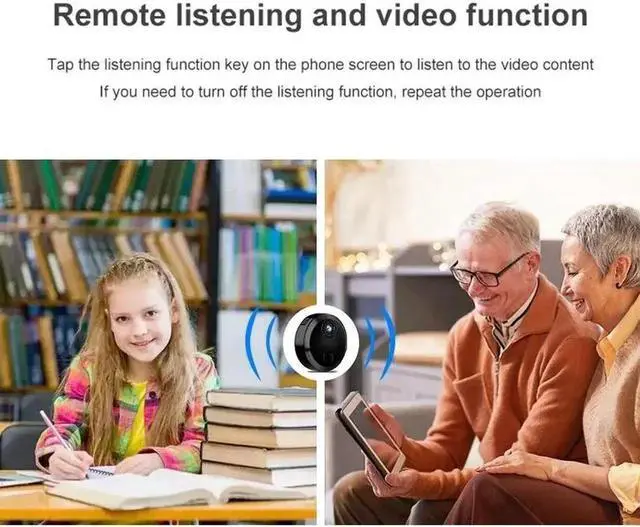 Alt view image 5 of 7 - Mini HD 1080P Baby Monitor Motion Detection Monitoring Surveillance Camera Wifi Night Vision Remote Smart Micro Security Camera