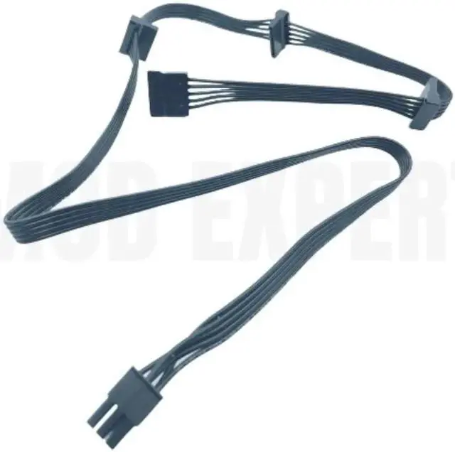 Main image of 4 SATA Angled HDD SSD Modular Power Cable for Seasonic FOCUS 850W 750W 650W 550W 500W 450W GOLD Modular Power