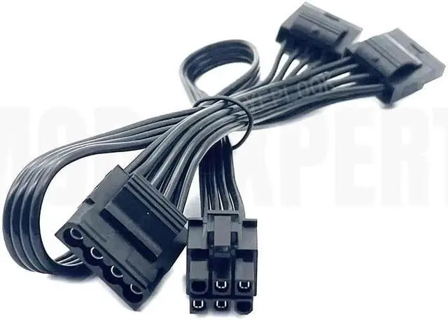 Alt view image 2 of 6 - 6Pin to 3 Molex IDE 4Pin Perif Straight Power Cable for Seasonic GX-650, GX-550, GX-500 GOLD Modular Power PSU