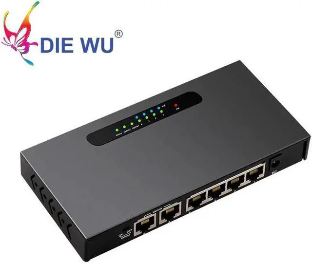 Alt view image 5 of 5 - 4+2 Port POE switch 10/100Mbps Full/Half Duplex VLAN Network Ethernet Switch af/at for IP POE CCTV Camera