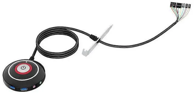 Alt view image 5 of 5 - Family Computer Desktop Switch USB AudioInterface Host Switch Power On/Restart Cable Extension Cable  USBinterface+ audio interface Desktop switch