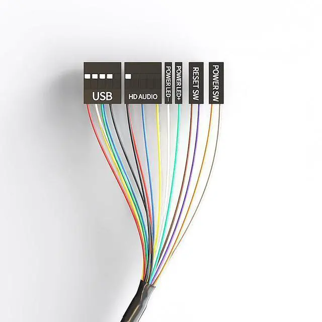 Alt view image 2 of 5 - Family Computer Desktop Switch USB AudioInterface Host Switch Power On/Restart Cable Extension Cable  USBinterface+ audio interface Desktop switch