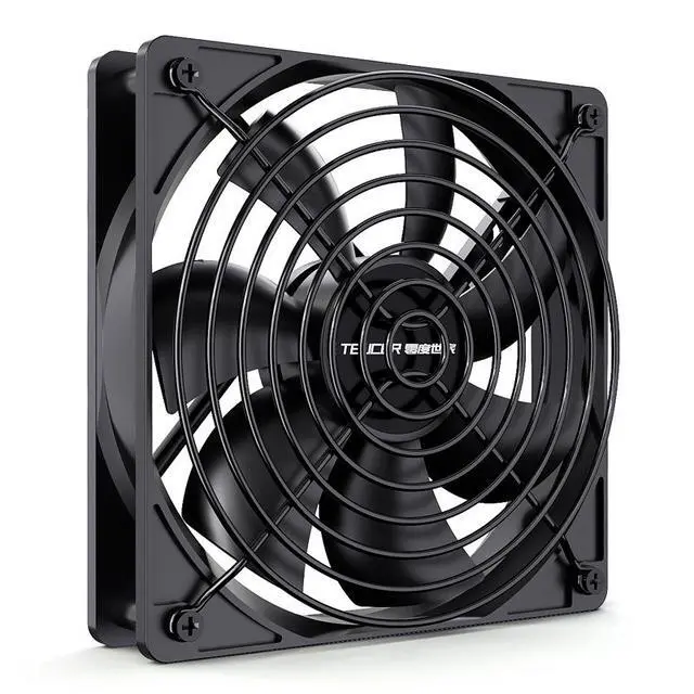 Alt view image 4 of 4 - 12025cm high-power fan chassis fan with 3000rpm and large air volume temperature-controlled cabinet cooling fan