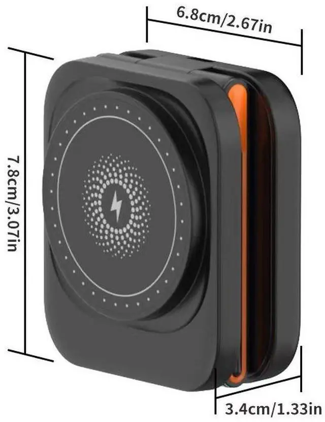 Alt view image 2 of 2 - Magnetic three-in-one foldable wireless charger 15W multi-functionalmobile phone, headphones and watch wireless charging mini and compact black