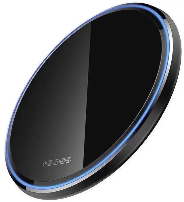 Alt view image 3 of 4 - 35W mirror wireless charger 30W round desktop chargerwith breathinglight, suitable for iPhone 8/16 fast charging