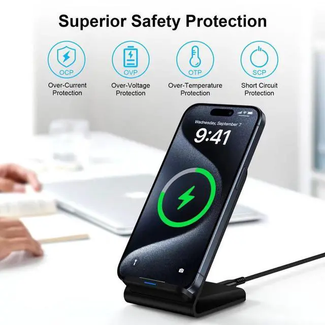 Alt view image 3 of 4 - 15W Vertical Stand Wireless Charger Desktop Phone Stand With Wireless Charging Capable Battery
Live broadcast stand