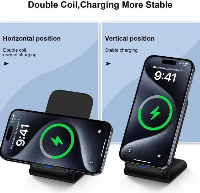 Alt view image 2 of 4 - 15W Vertical Stand Wireless Charger Desktop Phone Stand With Wireless Charging Capable Battery
Live broadcast stand