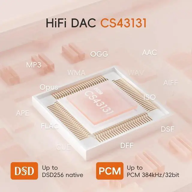 Alt view image 5 of 7 - R1 HiFi MP3 Player with Bluetooth 5.1 Tidal Qobuz DSD PCM Lossless Music Player with Touchscreen/Hi Res Audio Certified/MSEB Tuning/2TB Expanded Memory