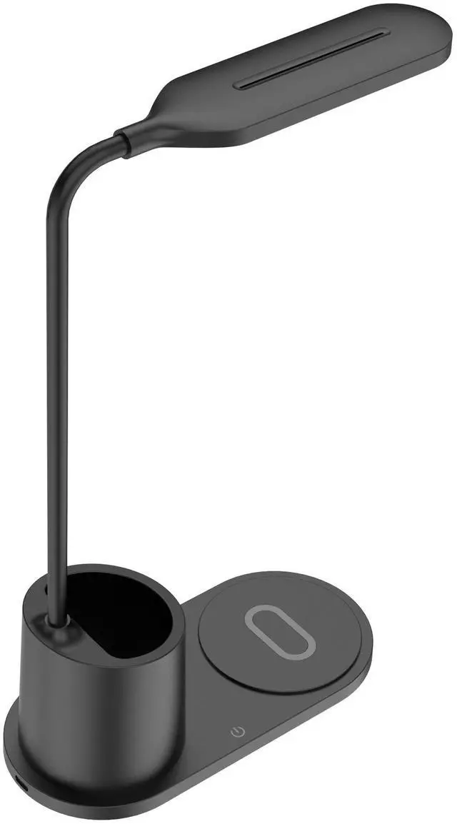 Alt view image 2 of 3 - New wireless charging pen holder desklamp- 15W wireless fast-chargingfor mobilephones, LED with adjustable dimming, office and study desk lamp for the tabletop.