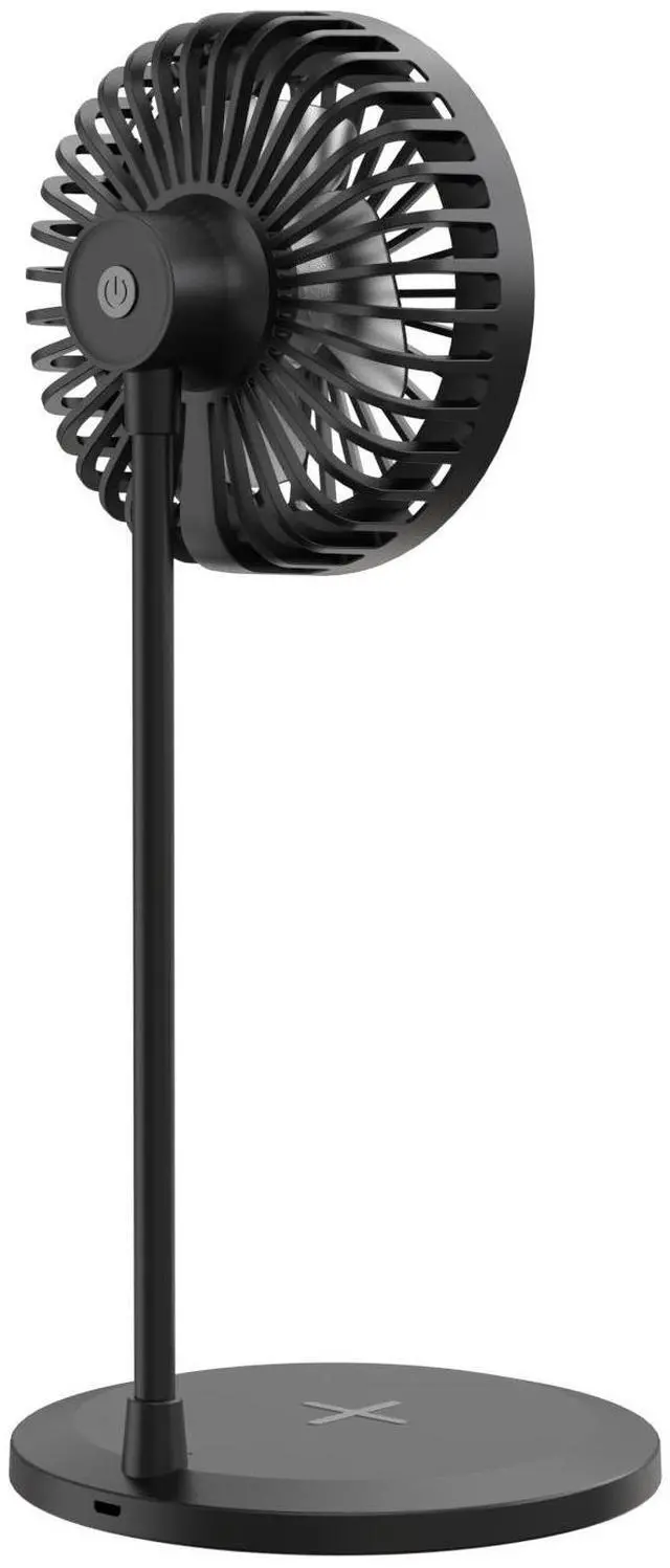 Alt view image 3 of 3 - New wireless charger - 10W for fast wireless charging, 15W for private mode,multi-functional with three-speed adjustment, fan with white light for illumination. black