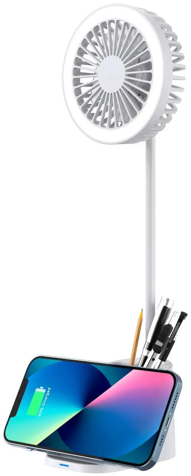 Alt view image 2 of 3 - New wireless charger - 10W for fast wireless charging, 15W for private modemulti-functional with three-speed adjustment, fan with white light for illumination.