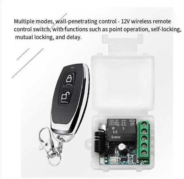 Alt view image 2 of 2 - 5V 9V 12V 24v Wireless Remote Control Door Access Controler Dc Electric control Lock Lighting Electric Door Controller A remote control with a switch lock pattern on it