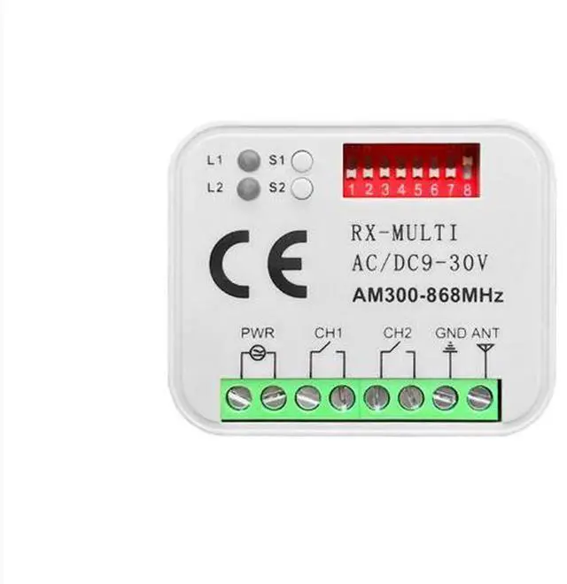 Alt view image 2 of 6 - 300-900 MHz Multi-frequency Receiver RX-MULTl Access Control Door switch Controller Universal Bidirectional on/of switch The remote control switch comes with a remote control.