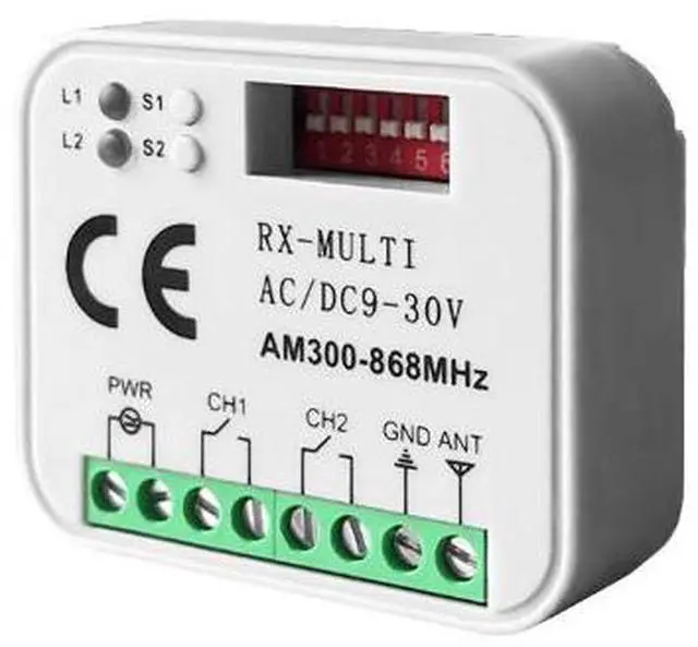 Alt view image 4 of 6 - 300-900 MHz Multi-frequency Receiver RX-MULTl Access Control Door switch Controller Universal Bidirectional on/of switch The remote control switch comes with a remote control.
