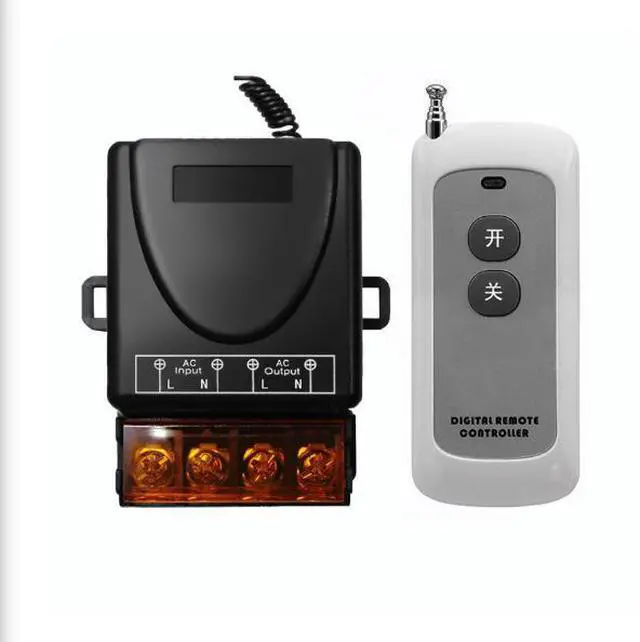 Main image of High-power 220v wireless remote control switch for water pump motor Remote control switch for unbranched lighting fixtures Equipped with a 1000-meter range key remote control
