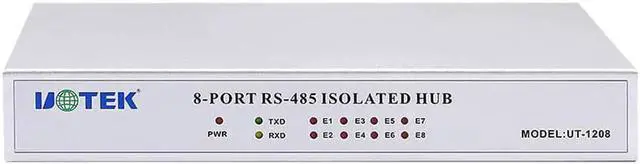 Main image of Industrial Grade RS-232 RS-485 to 8 Ports RS485 Hub RS485 to RS232 RS 485 Asynchronous Half-duplex with Optoelectronic Isolation UT-1208