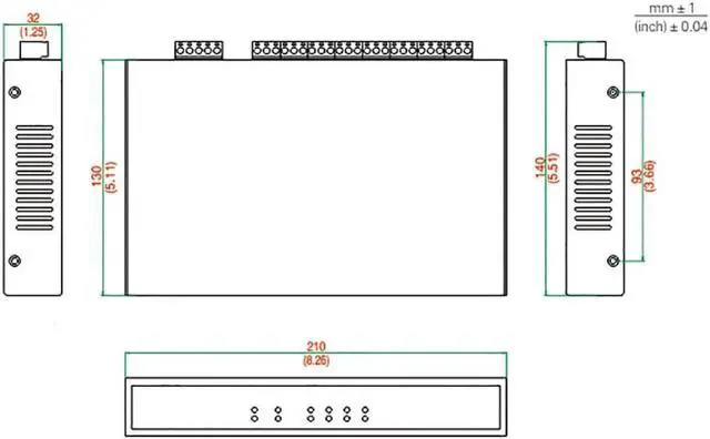 Alt view image 3 of 6 - Industrial Grade RS-232 RS-485 to 8 Ports RS485 Hub RS485 to RS232 RS 485 Asynchronous Half-duplex with Optoelectronic Isolation UT-1208