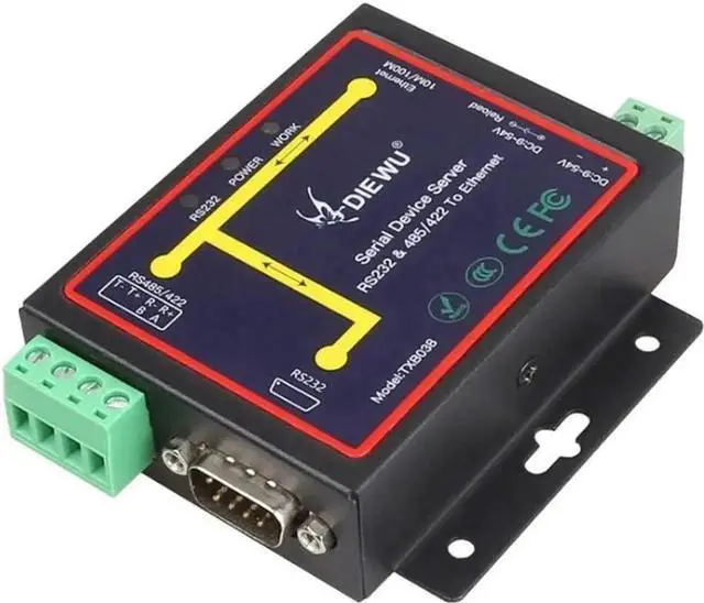 Alt view image 3 of 7 - RJ45 to RS232 RS485 RS422 Industrial Male Converter TCP/UDP Serial RS232 RS485 to Ethernet Device Server