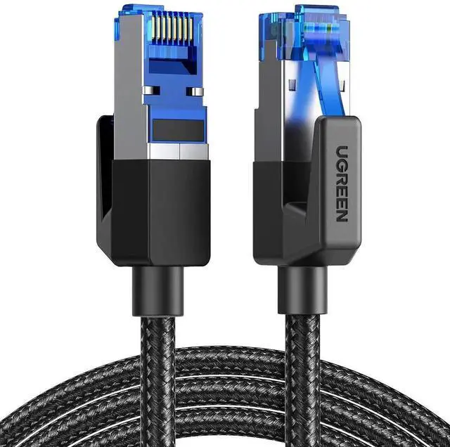 Main image of UGREEN Cat 8 Ethernet Cable 20FT, High Speed Braided 40Gbps 2000Mhz Network Cord Cat8 RJ45 Shielded Indoor Heavy Duty LAN Cables Compatible for Gaming PC PS5 Xbox Modem Router 20FT