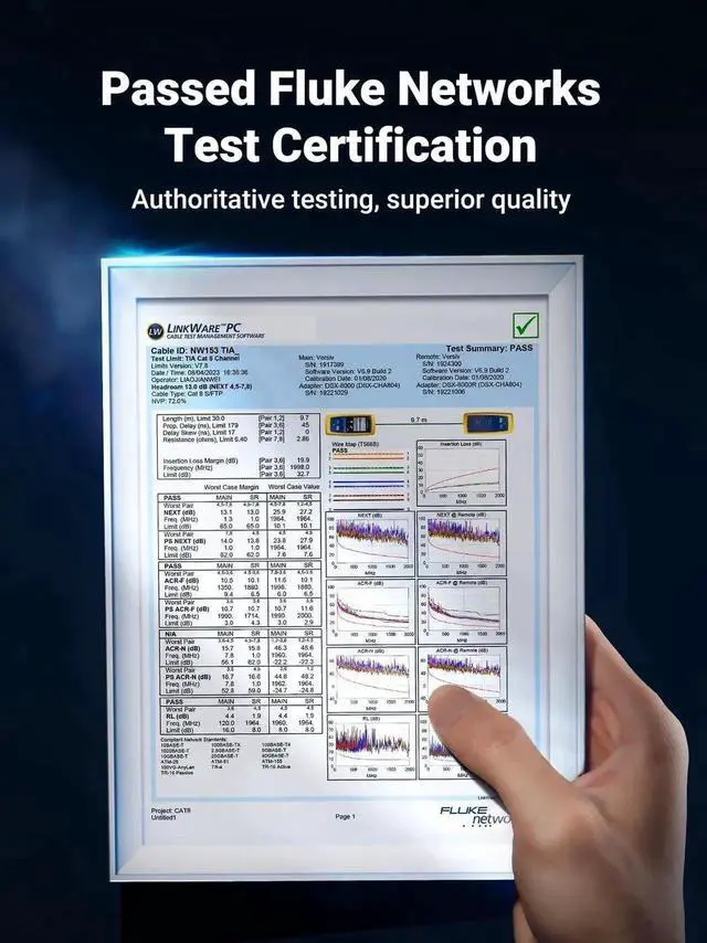 Alt view image 7 of 7 - UGREEN Cat 8 Ethernet Cable 20FT, High Speed Braided 40Gbps 2000Mhz Network Cord Cat8 RJ45 Shielded Indoor Heavy Duty LAN Cables Compatible for Gaming PC PS5 Xbox Modem Router 20FT