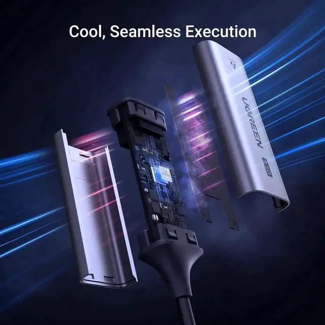 Alt view image 6 of 6 - UGREEN USB C to Ethernet Adapter 2.5G, Ethernet Adapter for Laptop, Aluminum, Type C (Thunderbolt 4/3 Compatible) to RJ45 Network Internet, Compatible for NAS, MacBook Air/Pro, XPS, iPhone 15 Pro/Max